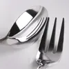 Dinnerware Sets Creative Spanner Shape Dinner Scoop Stainless Steel Dessert Mirror Polish Main Fork Steak Set 4pcs/set