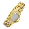 Wristwatches Fashion Diamond Female Quartz Watch Luxury Design For Women Bracelet Jewelry Hand Clock Classic Student Gold Wristwatch