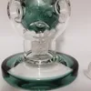 Dab bubble glas bongs 21 cm höjd stabilt fab äggvatten bong med 14,4 mm fog rökriggar