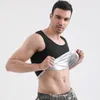 Męskie ciało kształtujące mężczyzn Sauna Suna Pułapki cieplne kształt shaper shaper kamizelka szczupły brzuch kompresja termiczna top fitness Koszulka treningowa