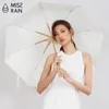 Paraplu's Missrain Creatieve luxe vrouwen Rose Umbrella Goudgreep UV -bescherming Vrouw Parasol Wit Vouw Portable Travel Rain Gear