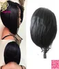 Short Bob Lace Front Human Hair Wigs Middle Parting Peruvian Human Hair Full Lace Wigs Silky Straight For Black Women2859971