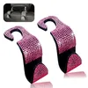 Steering Wheel Covers 2 Car Accessories Hooks Bag Crystal Diamond Hanger Headrest Holder Pink Interior Mouldings Rhinestone Bling