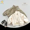 Vestes Enfants Printemps Manteau Cool Garçons Mode Personnalité Solide Veste De Poinçonnage Polyvalent Cardigan Bébé Fille Soleil Protection Coton 230311