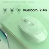 2,4G и Bluetooth Wireless Connection Rechargeable Mice с USB -приемником New Morandi Silent Commory зарядка мыши для ноутбуков ПК с розничным пакетом