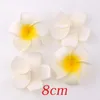 Fiori decorativi 10 pezzi 4-9 cm schiuma hawaiana plumeria teste di fiori artificiali per la decorazione domestica corona fai da te copricapo decorazione di nozze del partito