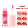 Handaiyan 2 in 1 rossetto liquido lunga durata idratante acqua smalto per labbra idratante idratante non appiccicoso facile da indossare rossetti trucco di lusso