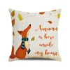 Oreiller joyeux Thanksgiving mignon animal de compagnie automne récolte Festival jeter étui Inen canapé housse de siège fête décor à la maison taie d'oreiller