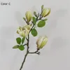 Decorative Flowers Fall Pastoral Magnolia Bud Branch Latex Artificial Home Wedding Decoration Living Room Decor Flores Artificales