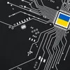 Men's T Shirts Ukraine Ukrainian UKR Ukrayina Country Flag CPU Processor Circuit Diagram Graphic Cotton Short Sleeve Birthday T-shirt