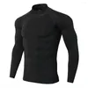 Vêtements de moto hommes musculation Sport T-shirt séchage rapide chemise de course à manches longues haut de Compression Gym T Fitness serré Rashgard