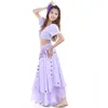 Stage Wear Performance Dance 2023 Women Belly Clothes 3pcs Set (Top Skirt Belt) Professional Costume