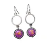 Dangle Earrings Thai Silver Amethyst Red Agate For Fashion Female Jewelry Bohemian Retro Longjing Turquoise Pendants