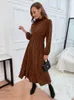 Casual Dresses 2023 Leopard Print Women Chic Slim Party Bodycon Dress Female Spring Autumn Long Sleeve Retro Office Wear Wear Wear