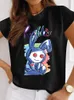 Women's T Shirts Scary Print T-Shirts Women Short Sleeve O Neck Loose Tshirt Summer Causal Tee Shirt Tops Femme