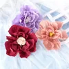 Flores decorativas 1/3pcs Crepe Papel Rose Flor DIY Diy Floral Home Casamento Jardim de Ingarten Party Background Decoração de parede