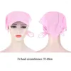 Kapity kulowe 2023 Kobiety brzegi czapka słoneczna z wstępnie związaną głową turbanową szalik wiatrakowy bandan
