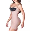 Damen-Shaper Fajas Colombianas Damen-Shapewear, seitlicher Reißverschluss, Bauchkontrolle, Hüftlift, Spitze, verstellbarer Schultergurt, Body Shaper