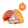 Tende giocattolo Tenda da spiaggia per bambini Piscina ombreggiata portatile Protezione UV Riparo solare per neonati Piscina per bambini all'aperto Gioco Tenda da gioco Giocattoli 230311