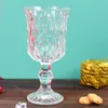 Vinglas Cocktail Cup Goblet Glass Transparent Diamond Engraved Bar Party European Vintage Embenad