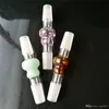 Color gourd adapter Wholesale Glass Hookah, Glass Water Pipe Fittings