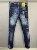 DSQ Phantom Turtle Erkekler Kot Penerler Lüks Tasarımcı Kot Sıska Yırtık havalı adam nedensel delik denim moda markası fit kot me254d