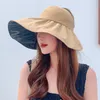 Bonnets Bonnet / Skull Caps 2023 Chapeau de protection solaire pour femmes Coréen Marée Shade Beach Pêcheur Protection UV en plein air Vinyl Sun Pliable