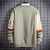 Męskie bluzy el barco wiosna Hip Hop Cotton Bluza Mężczyźni miękka streetwear szara koszula harajuku męskie topy kurtki khaki pullover płaszcze