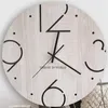 Relojes de pared Reloj grande nórdico Diseño moderno 3d Niños Sala de estar silenciosa Decoración para el hogar Reloj de cocina Klok Farmhouse 5586