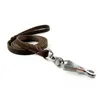 Hundhalsar Multifunktion Cowhide Rapid Release Pet Leash Luxury Strong Hands Free Lead For Medium Large Animals 1,8m