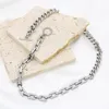 Chains Necklace For Women Stainless Steel Square Shape Link Chain Silver Color Trendy Collars Choker Necklaces Girl Christmas YS39