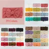 Hair Accessories 34Colors Knit Bows Baby Headbands Wholesale Elastic Nylon Born Girl Headband Print Children Turban Kids