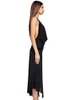 Feestjurken cryptografische elegante halter gedrapeerde sexy backless maxi jurk outfits voor dames club feest mouwloze zomersplarten jurken vestido l230313