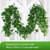 Flores decorativas 36 pcs/lote de seda artificial Planta plástico Planta Ivy Folhas de vidra