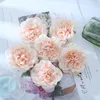 Decorative Flowers Wreaths 30pcs 9cm Silk Peony Flower Heads for Wedding Party Decoratio Scrapbooking Christmas Items Artificial Diy Wreath Flowers 230313