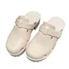 Foam women slippers luxury brand platform shoes waterproof TPU designer shoes chunky heel rain shoes non slip beach shoes white pink Baotou indoor outdoor shoes
