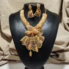 Set di gioielli da sposa africano nigeriano Dubai colore oro per donne ragazze collana orecchini ciondolo con ciondolo 230313