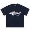 FG herrkläder | Vår/sommar ny mode märke American Shark Letter Print Par Kort ärm T-shirt Mäns lös