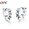 Boucles d'oreilles cerceau OPK personnalité Rivet Design pour homme Style Rock 316L acier inoxydable 4mm 13mm hommes bijoux 3 couleurs GE316