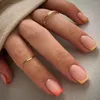 Valse nagels 24 -stks/doos drukken op manicure gereedschap kunstmatige volledige hoes vierkante kop nagelpunt nep draagbare tips