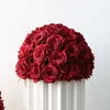 Flores decorativas Wreaths Red Casamento personalizado Rosa vermelha rosa chumbo coluna Flor Flower Roman Decoration Decoration Flower Flower Party Supplies 230313