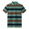 Men's T Shirts High Quality Cotton Fashion Super Large Summer Men Stripe Short Sleeve Casual Knitted Shirt Plus Size XL-4XL5XL6XL7XL8XL