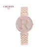 Wristwatches Women's Personalized Bracelet Decoration Rose Gold Flip Wristwatch Fashion Korean Diamond Quartz Watch Gift C481
