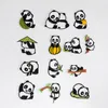 Noções fofas panda delicada remendos bordados ferro de animal decorativo em patch costurar em apliques para roupas jeans hat hat artes artesanato