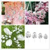 장식용 꽃 루안키 5pcs 인공 실버 거북이 열대 야자 잎 웨딩 생일 파티 홈 장식을위한 실크 식물