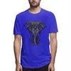 Heren t shirts geborduurde olifant korte mouw t-shirt zomer tops mode-stukken