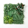 Dekorativa blommor UV -skyddade 50x50 cm Artificial Plant Bakgrundspanelen Hedge Screen Bakgrund Väggdekoration Utomhus bakgårdar bröllop