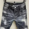 DSQ Phantom Turtle Jeans Men Jeans Moda Man Jeans Hip Hop Rock Moto Mens Casual Design Ripped Jeans Jeans Skinny Jeans de jeans de jeans 6950