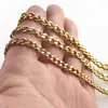 Chains 2/3/3.5/5/6/7mm Gold Color Stainless Steel Curban Chain Necklace For Man & Women Fashion Jewelry