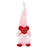 Valentines Day Gnome Plush Doll Scandinavian Tomte Dwarf Toys Valentine's Gifts for Women/Men Wedding Party Supplies RRA